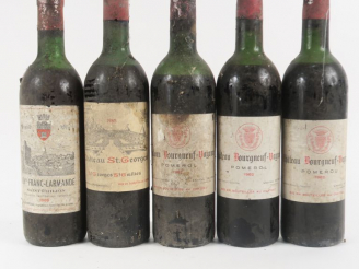 Vente aux enchères 5 BOUTEILLES : 3 CHÂTEAU BOURGNEUF VAYRON POMEROL 1962 2 MEP/1 BEP - 1