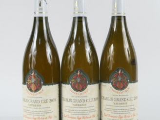 Vente aux enchères 2 BOUTEILLES CHABLIS GC 'VAUDESIR' TASTEVINAGE GUY ROBIN   FILS - 2008