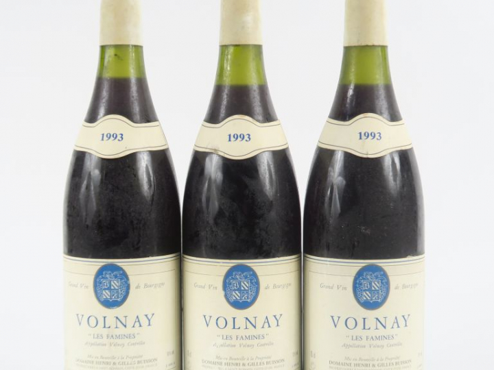 3 BOUTEILLES VOLNAY 'LES FAMINES' H.   G. BUISSON - 1993