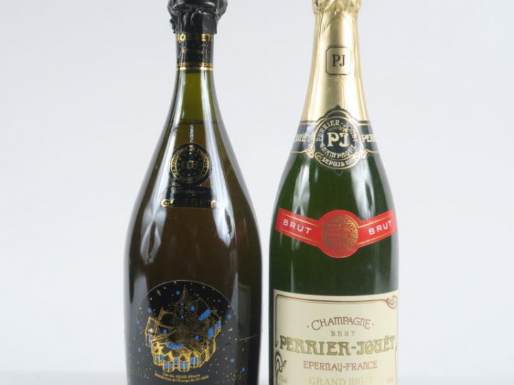2 BOUTEILLES : 1 PERRIER JOUET 'BRUT' COFFRET - 1 GOSSET CUVÉE SPECIAL