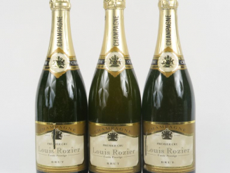 Vente aux enchères 3 BOUTEILLES CHAMPAGNE 1er CRU LOUIS ROZIER