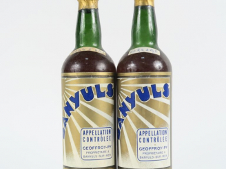 Vente aux enchères 2 VIEILLES BOUTEILLES BANUYLS GEOFFROY PY