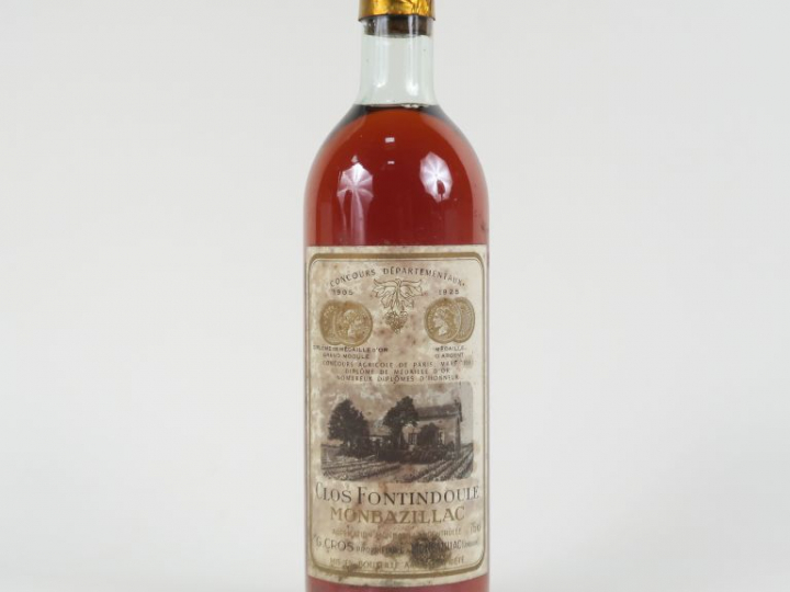 1 BOUTEILLE CLOS FONTIDOULE MONBAZILLAC - NM - CAPS DECOUPÉE