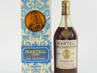 Vente aux enchères 1 BOUTEILLE COGNAC MARTELL 'MÉDAILLON' V.S.O.P. - COFFRET