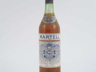 Vente aux enchères 1 VIEILLE BOUTEILLE COGNAC MARTELL *** - BS - CAPS ETAIN