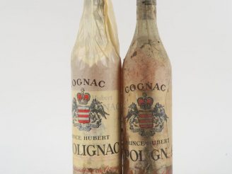 Vente aux enchères 2 VIEILLES BOUTEILLES COGNAC PRINCE HUBERT DE POLIGNAC - BS
