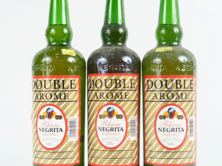 3 BOUTEILLES (1 L) RHUM NEGRITA 'DOUBLE ARÔME' 54°