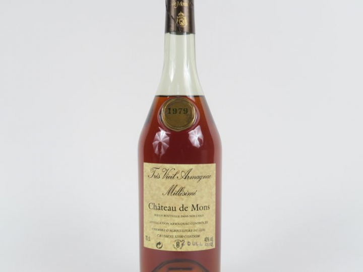 1 BOUTEILLE TRÈS VIEIL ARMAGNAC CHÂTEAU DE MONS - 1979 - MISE : 26/10/