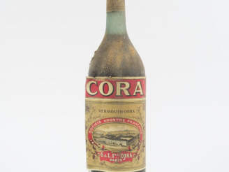 Vente aux enchères 1 VIEILLE BOUTEILLE (1 L) VERMOUTH CORA - BS - CAPS ÉTAIN