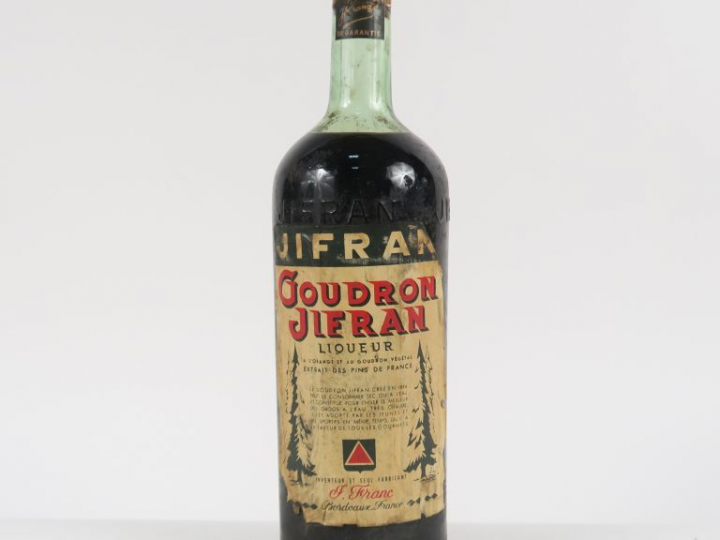 1 VIEILLE BOUTEILLE (1 L) GOUDRON JIFFRAN 