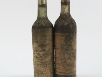 Vente aux enchères 2 VIEILLES BOUTEILLES SIROP (GRENADINE - MENTHE VERTE) - BS/1 CAPS AB