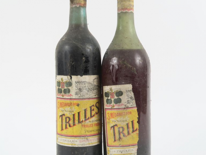 2 VIEILLES BOUTEILLES QUINQUINA TRILLES - BS/EA