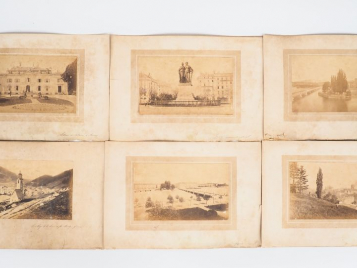 35 tirages albuminés sur les Alpes françaises et suisses. (mouillures 