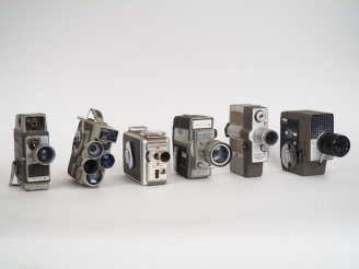 Vente aux enchères Lot de six caméras :  - KODAK BROWNIE  - KEYSTONE K840 - CROWN 8 MODEL
