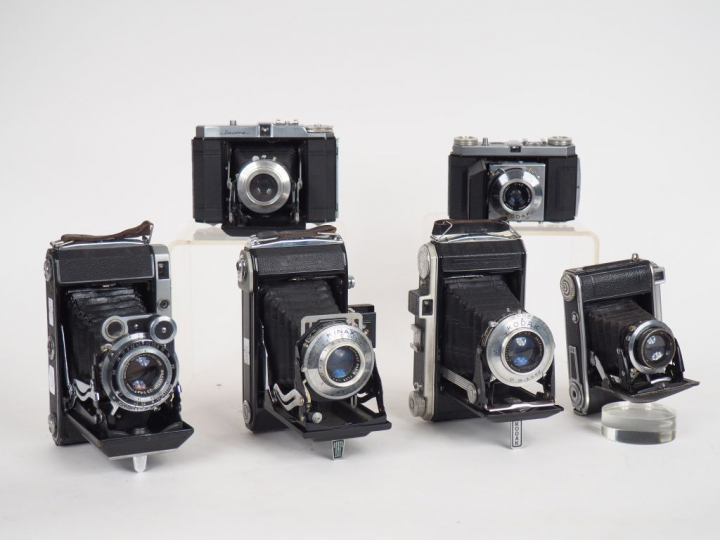 Lot de six appareils photoghraphiques Folding :  - KODAK RETINETTE  - 