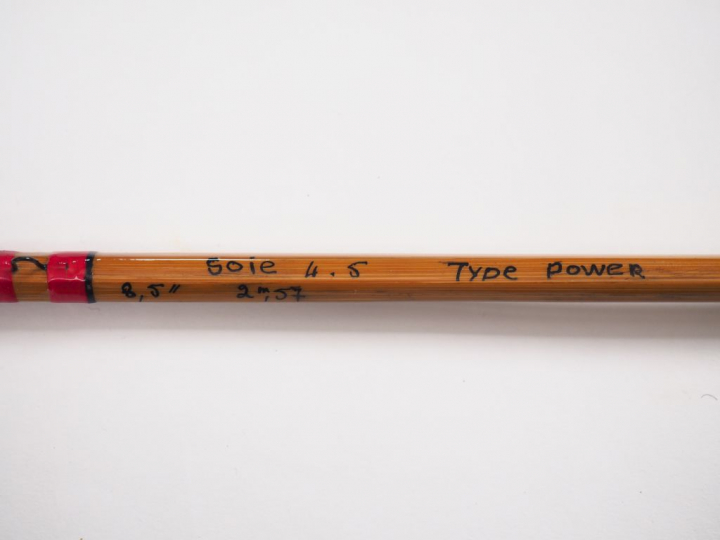 FAURE PIERRE. Canne alvéolée creuse, modèle Power n°2, soie 4-5. ( 8'5