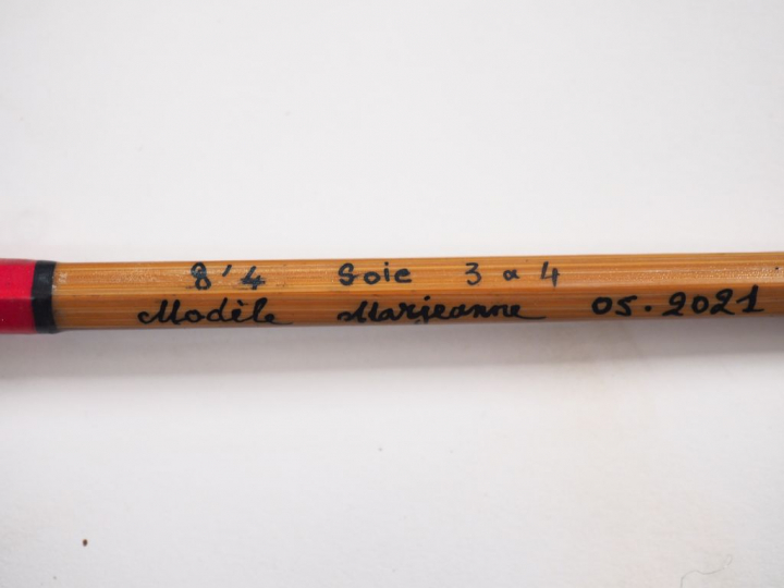 FAURE PIERRE. Canne alvéolée creuse. Modèle Marjeanne.  Soie 3.4 ( 8'4