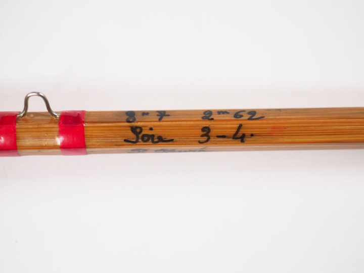 FAURE PIERRE. Canne alvéolée creuse, modèle Daniella, soie 3-4 (8'7).