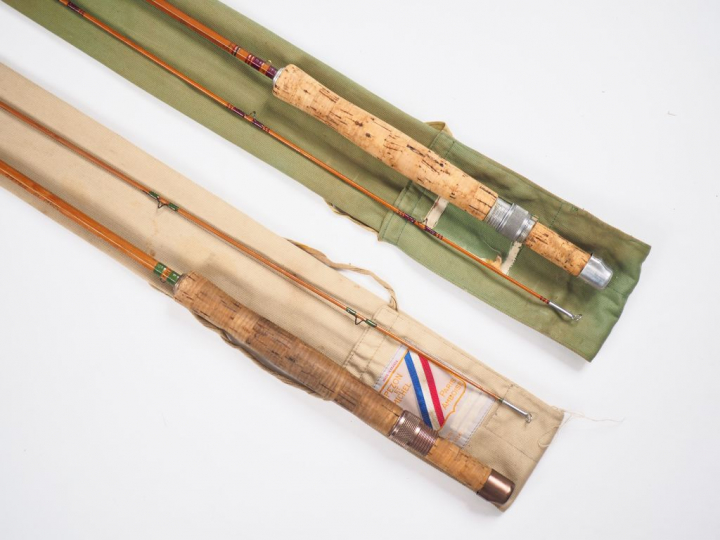 Lot de deux cannes à pêche :  - PEZON ET MICHEL. Canne Parabolic Spéci
