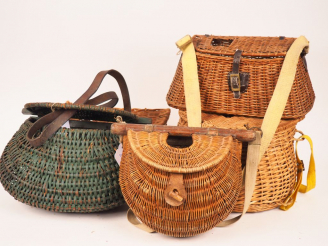 Vente aux enchères 5 paniers en osier