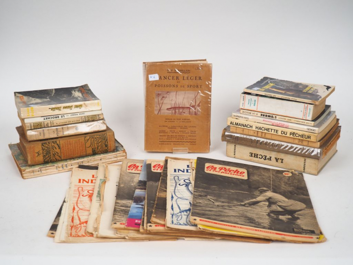 Lot de 15 livres et 19 revues