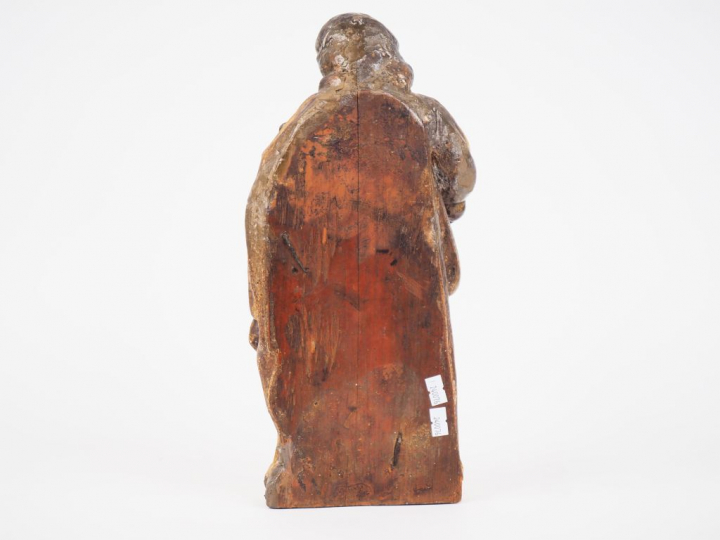 Sculpture espagnole fin XVIIIème début XIXème en bois doré et légèreme