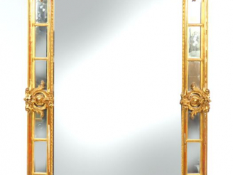 Vente aux enchères Grande glace de salon Napoléon III de style Rocaille à parecloses. Dim