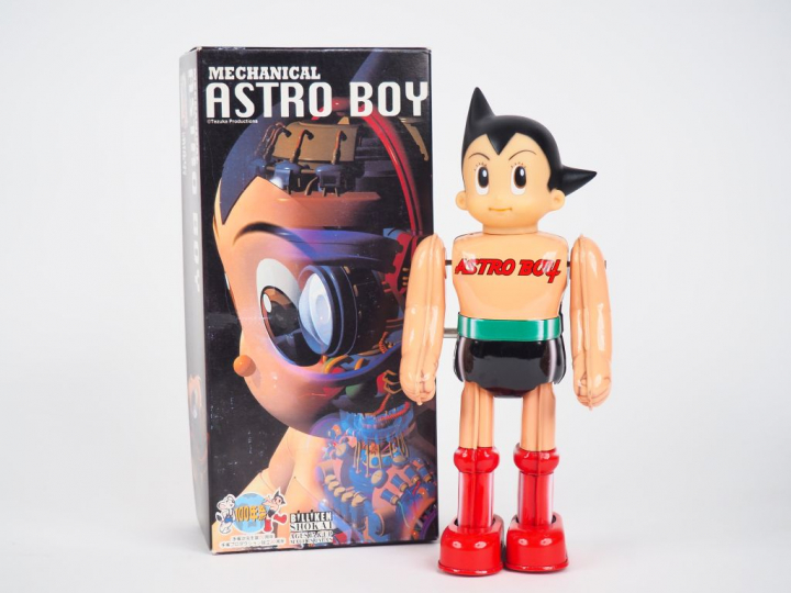 Robot BILLIKEN Astroboy. Avec sa boîte d'origine. H. 24 cm