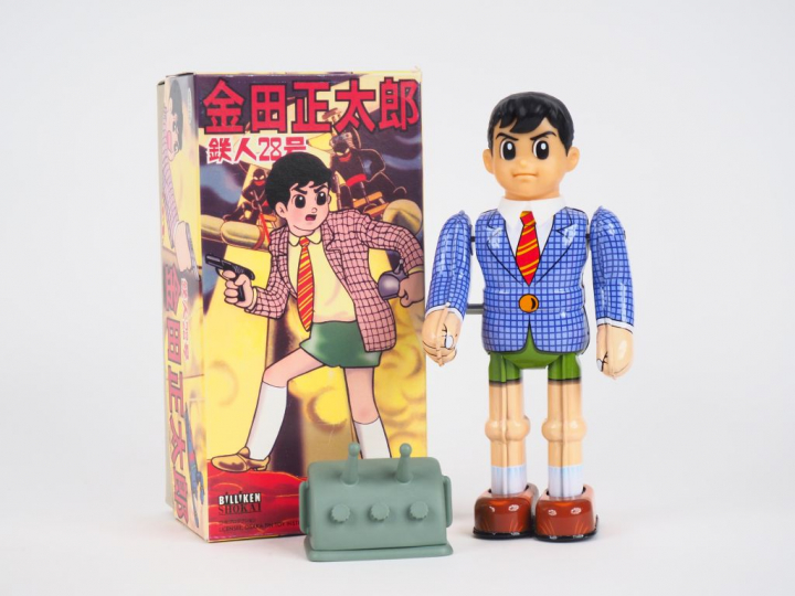 Robot BILLIKEN Jimmy sparks Tetsujin. Avec sa boîte d'origine. H.23 cm
