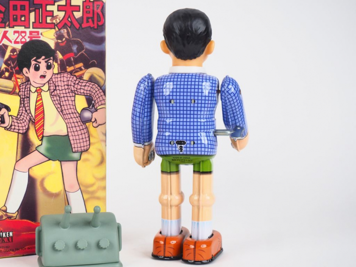 Robot BILLIKEN Jimmy sparks Tetsujin. Avec sa boîte d'origine. H.23 cm