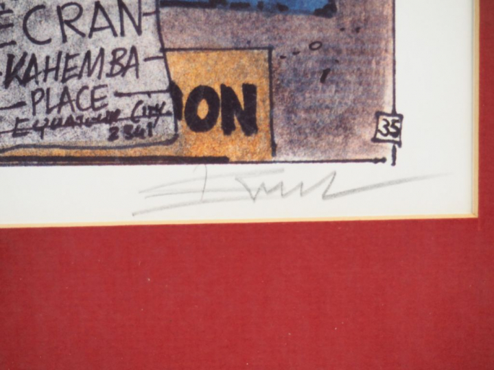 ENKI BILAL. 'Chess boxing'. Affiche édition d'art de l'album 'Froid Eq