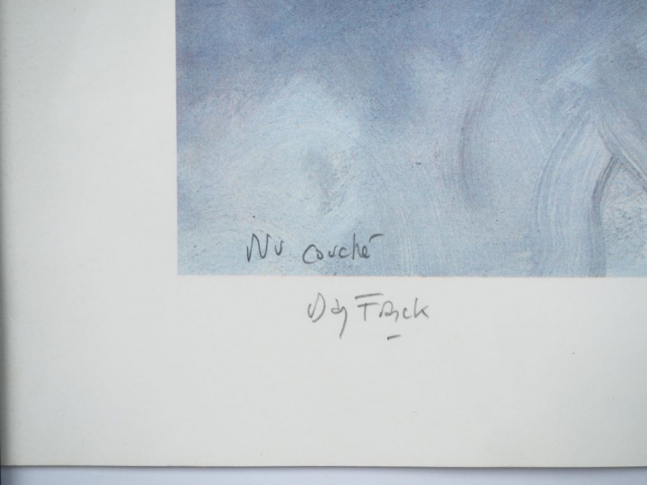 ENKI BILAL. 'Nu couché'. Lithographie, signée et numérotée 22/197. Por