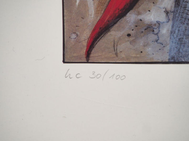 ENKI BILAL. 'Etat des stocks'. Lithographie, signée et numérotée 30/10