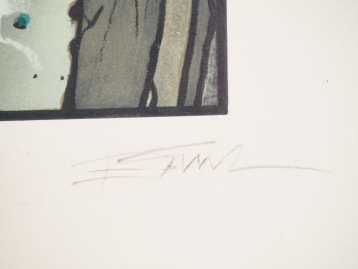 ENKI BILAL. 'Horus'. Lithographie, signée et numérotée 136/439. Dim. 5