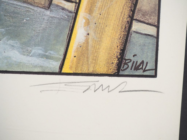 ENKI BILAL. 'La baigneuse'. Lithographie, signée et numérotée 329/499.