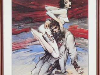 Vente aux enchères ENKI BILAL. 'Roméo et Juliette'. Affiche du ballet à l'Opéra de Lyon. 