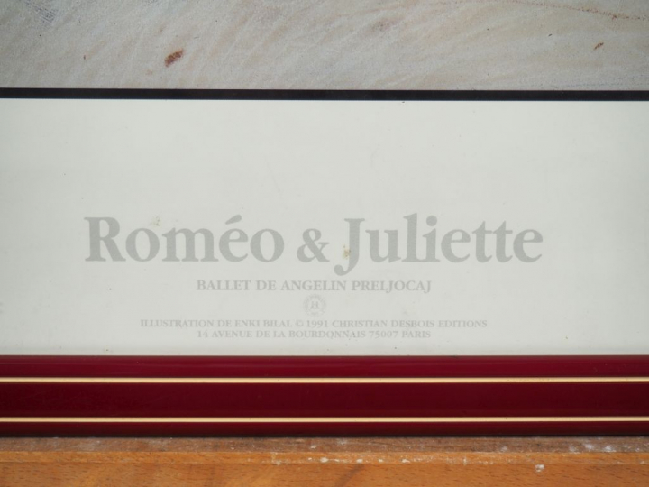 ENKI BILAL. 'Roméo et Juliette'. Affiche du ballet à l'Opéra de Lyon. 