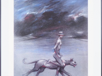 Vente aux enchères ENKI BILAL. 'Animal'z '. Lithographie, signée et numérotée 102/199. Di