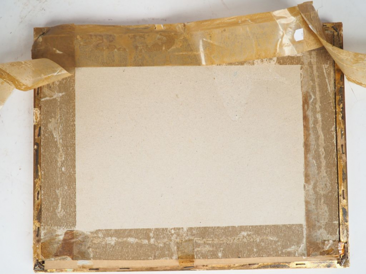 Ecole française XVIIIème. "paysan berger et ses chèvres" Dessin à la s