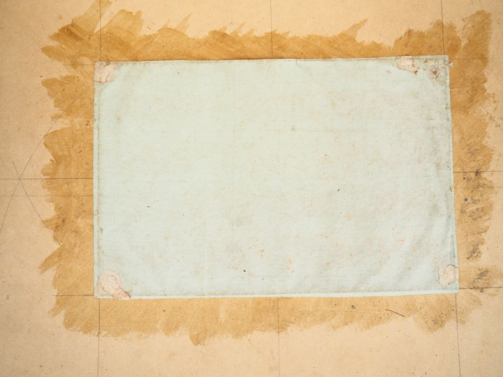 Ecole française XVIIIème. "paysan berger et ses chèvres" Dessin à la s