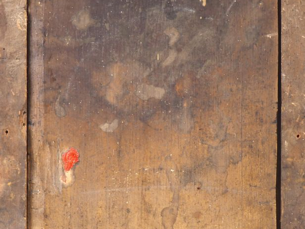 Ecole française vers 1690. "Portrait de dame assise le coude appuyé su