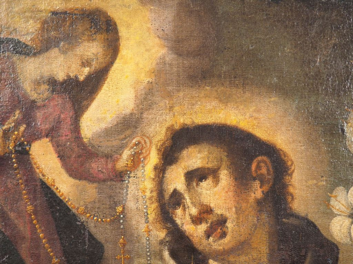 Ecole d'Italie du Nord vers 1620, entourage de Morrazzone. "Saint Domi