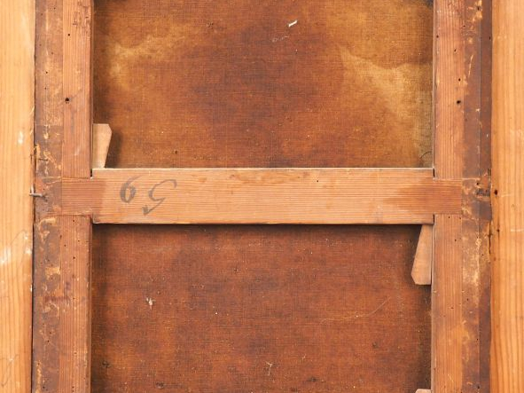 Ecole du Nord  XVIIIème. "Réunion de paysans". Huile sur toile. Dim. 5