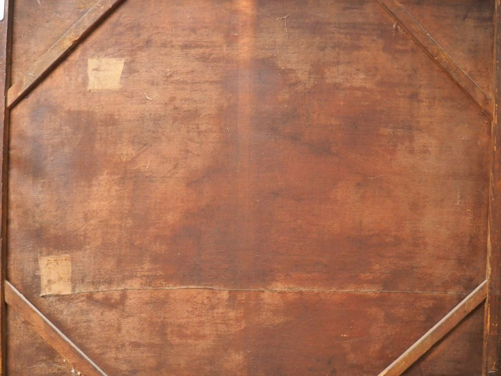 Ecole française XVIIIème. "Le sacrifice d'Isaac". Huile sur toile. Dim