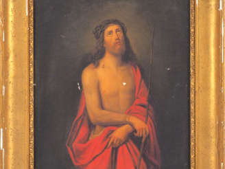 Vente aux enchères Ecole française début XIXème d'après MIGNARD. "Christ à la couronne d'