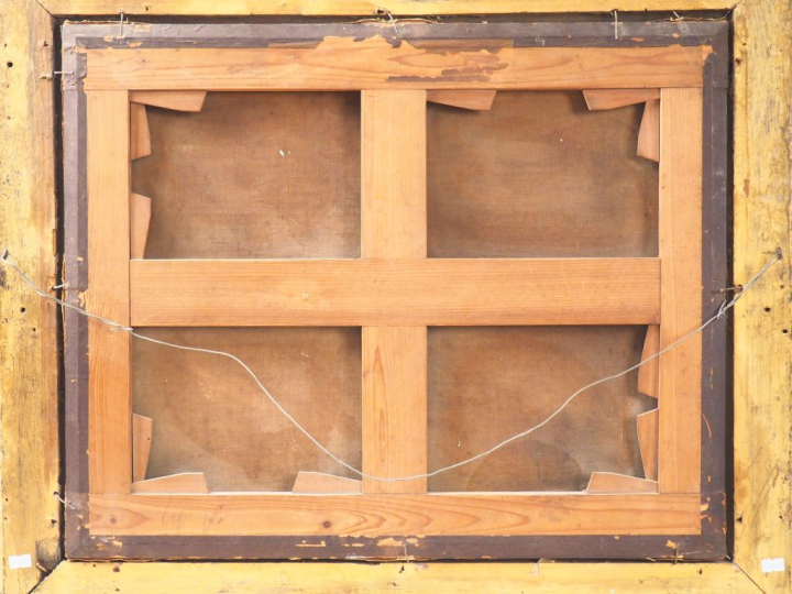 Ecole française XIXème. "Nature morte au gibier". Huile sur toile. Por