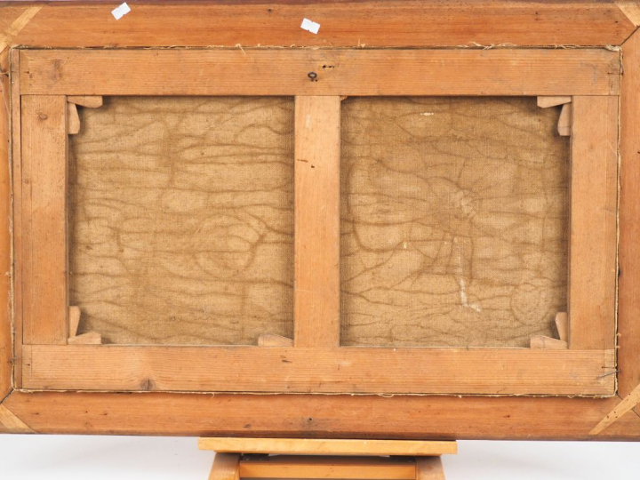 Ecole française fin XIXème. "Marine nocturne". Huile sur toile signée 