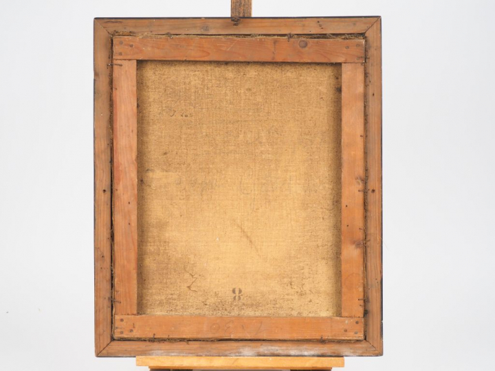 Ecole française fin XIXème - début XXème. "Paysage de montagne". Huile