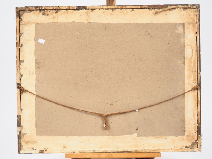 BARRIETY. "Jument et sa pouliche". Dessin signé en bas à droite et dat