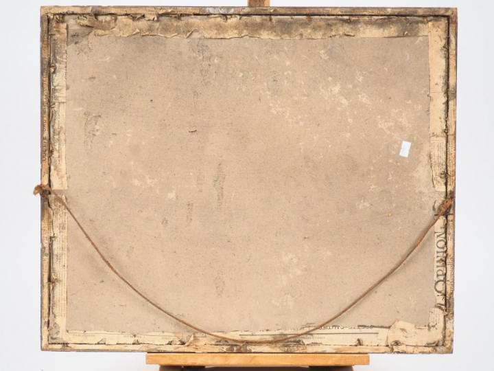 BARRIETY. "Le loup et l'agneau". Dessin signé en bas à gauche. Dim. (à